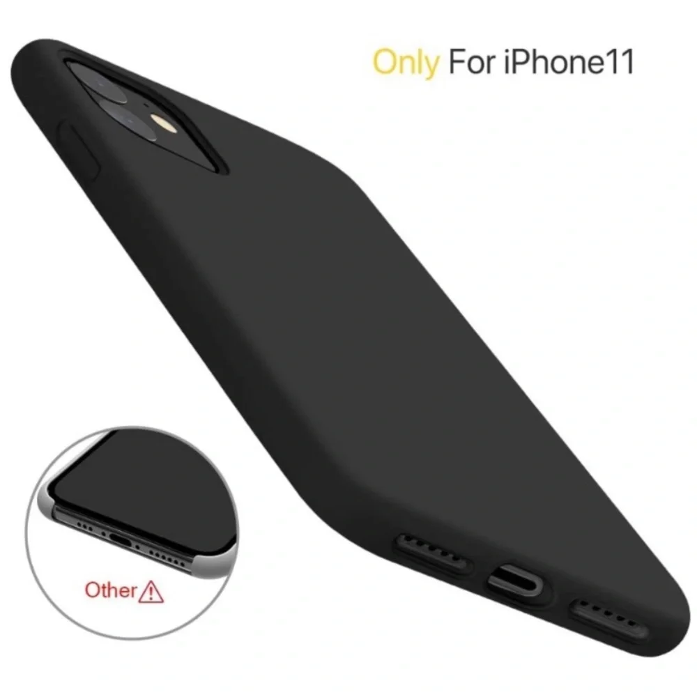 NEW, 2 Pack iPhone 11 Case, Protective Matte Black Phone Case - Picture 2 of 5
